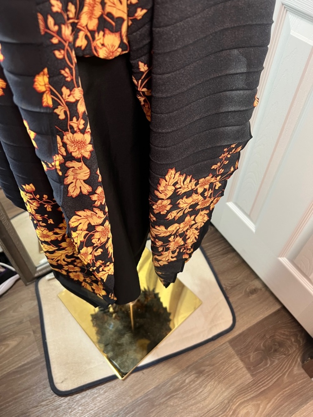 Nanette Lepore Black and Yellow Floral Midi Dress - Picture 9 of 11